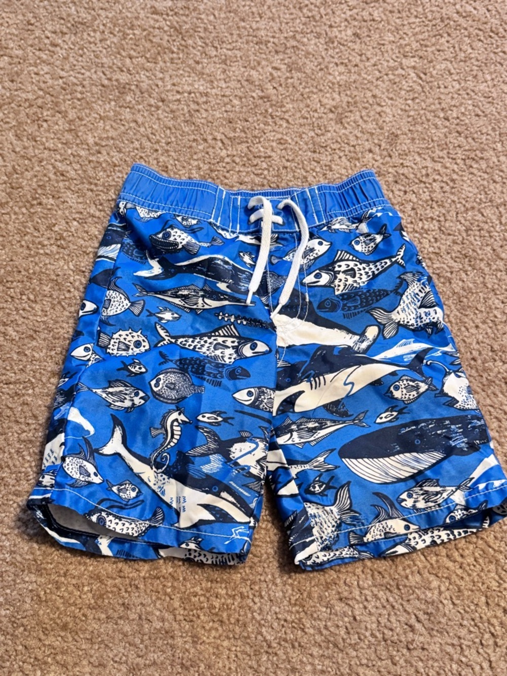 Old Navy Blue Ocean Animal Print Swim Trunks